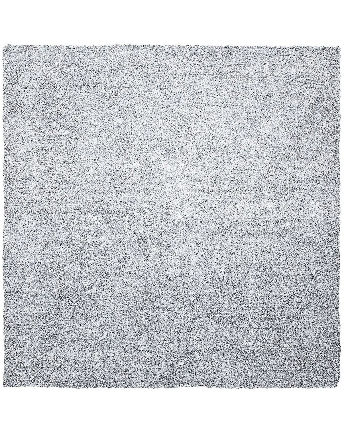 Shaggy Area Rug Grey Melange 200 x 200 cm Modern High-Pile Machine-Tufted Square Carpet Beliani