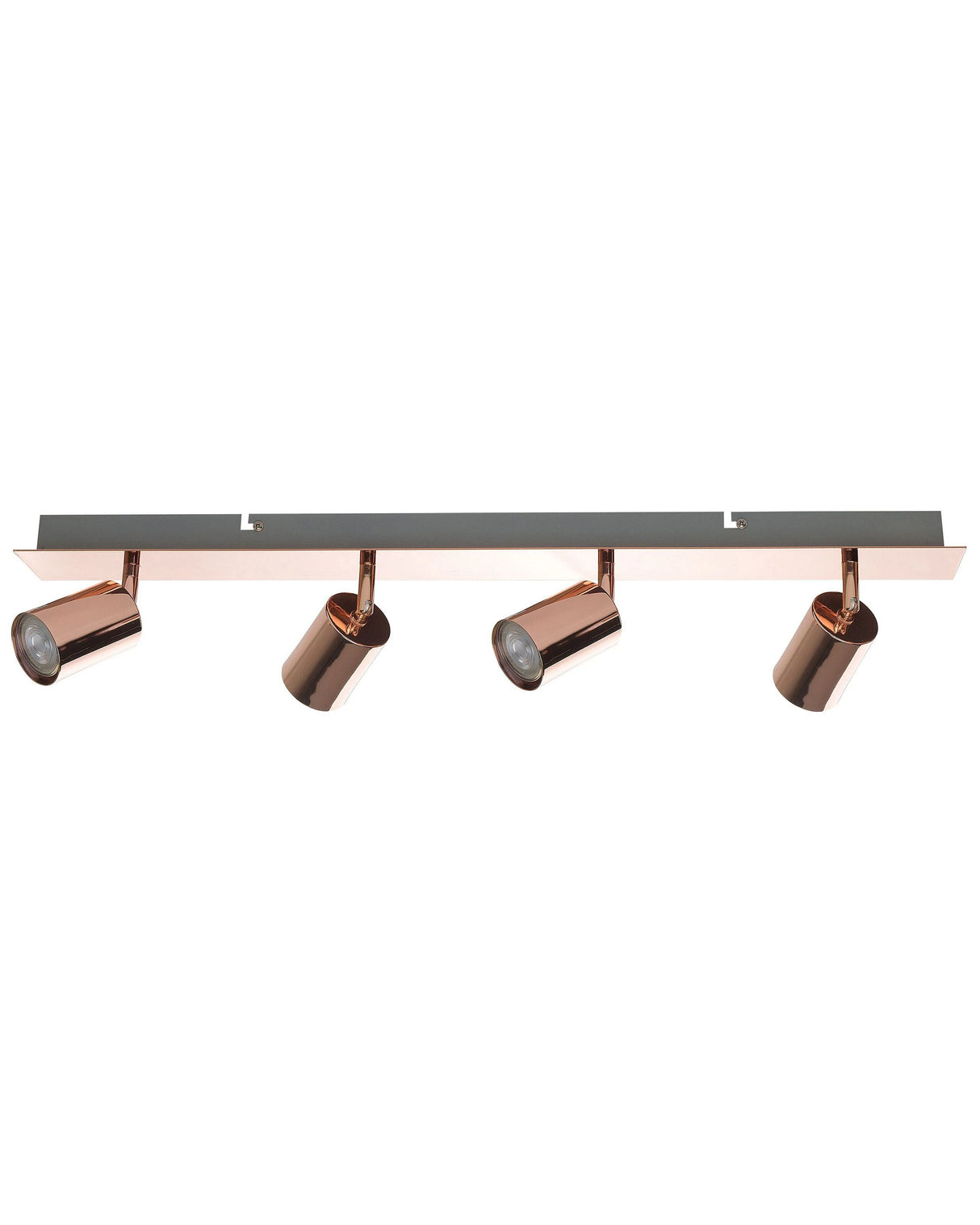 Ceiling Track Lamp 4 Lights Copper Metal Adjustable Industrial Beliani