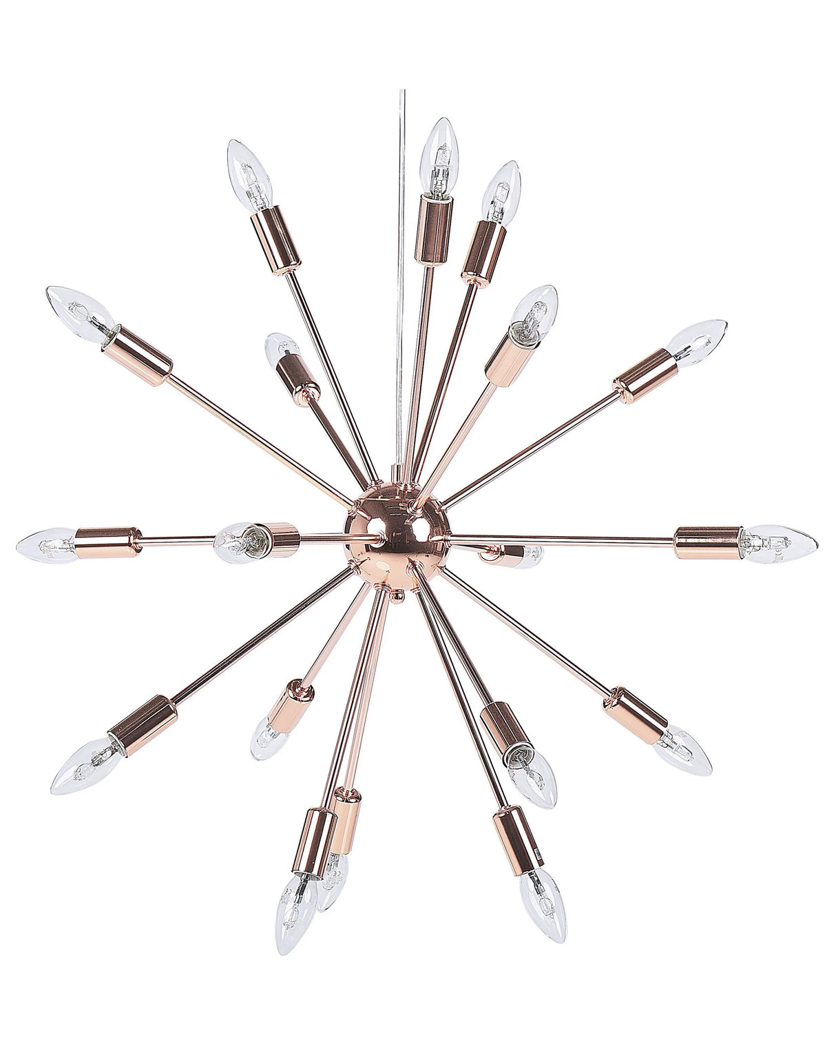 Pendant Lamp 18 Light Copper Metal Sputnik Glam Beliani