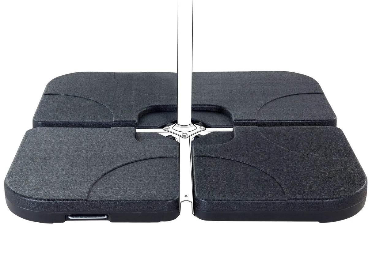 Parasol Base Black Synthetic Material Square 104 x 104 cm Beliani