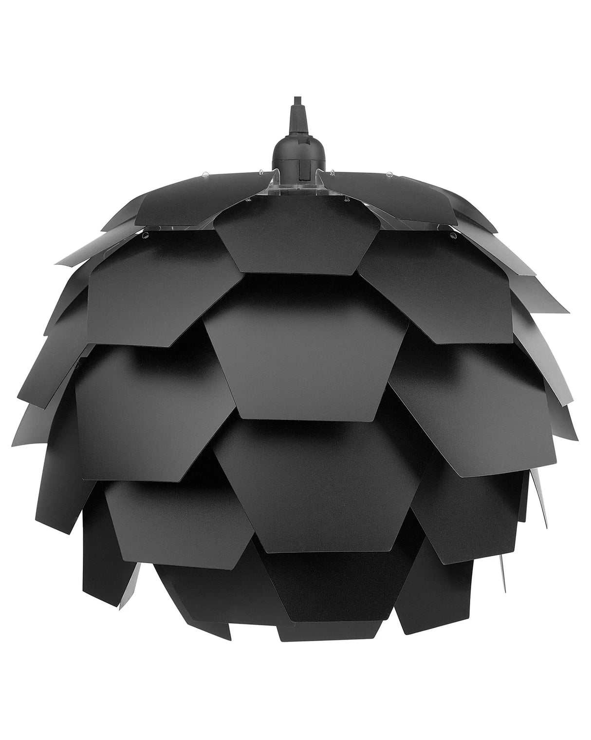 Pendant Lamp Black Plastic Pine Cone Globe Shade Hanging Lamp Beliani