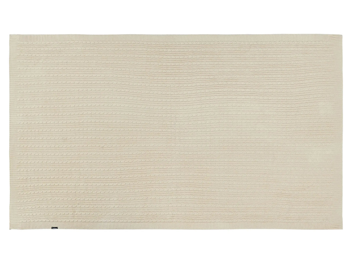 Blanket Beige Cotton 110 x 180 cm Bed Throw Boho Beliani