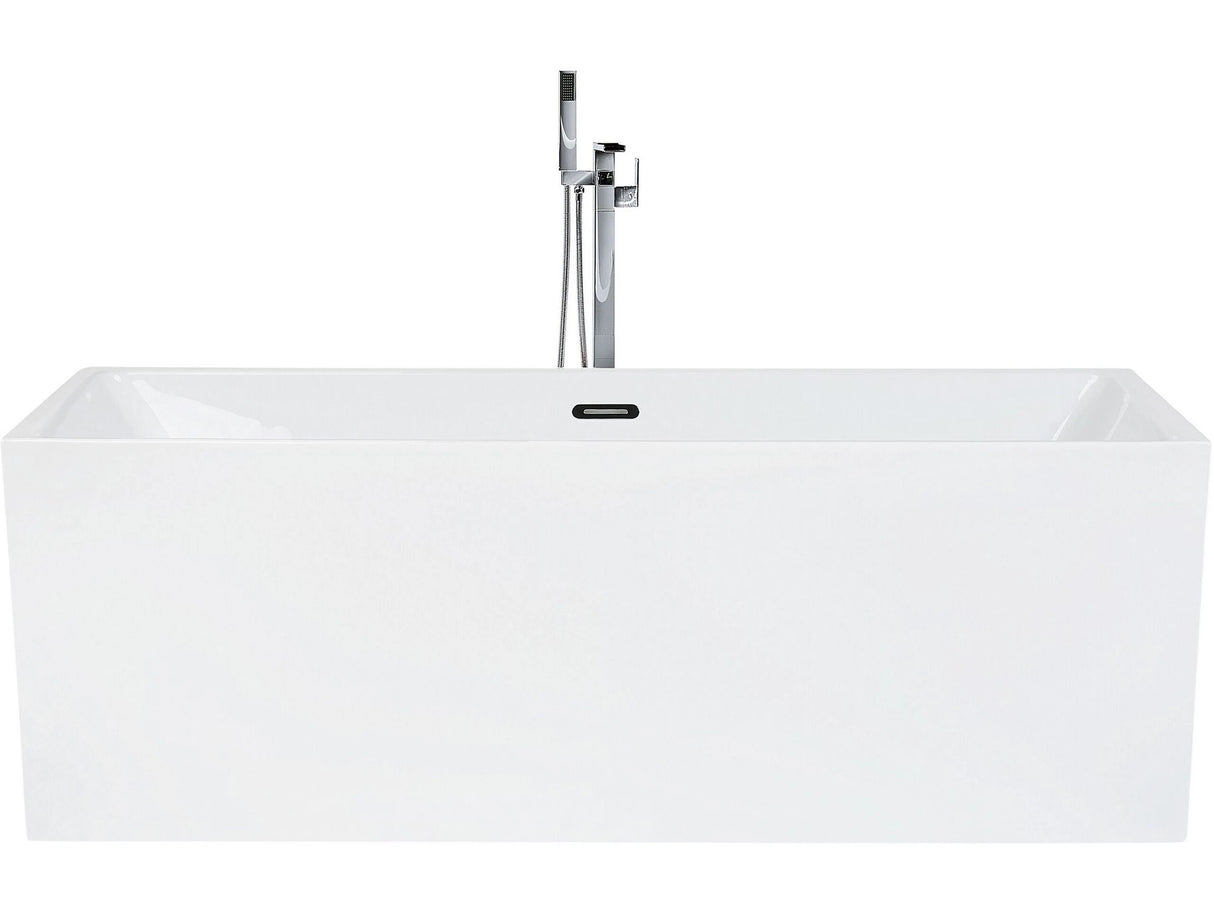 Freestanding Bath White Sanitary Acrylic Single 170 x 76 cm Rectangular Modern Style Beliani