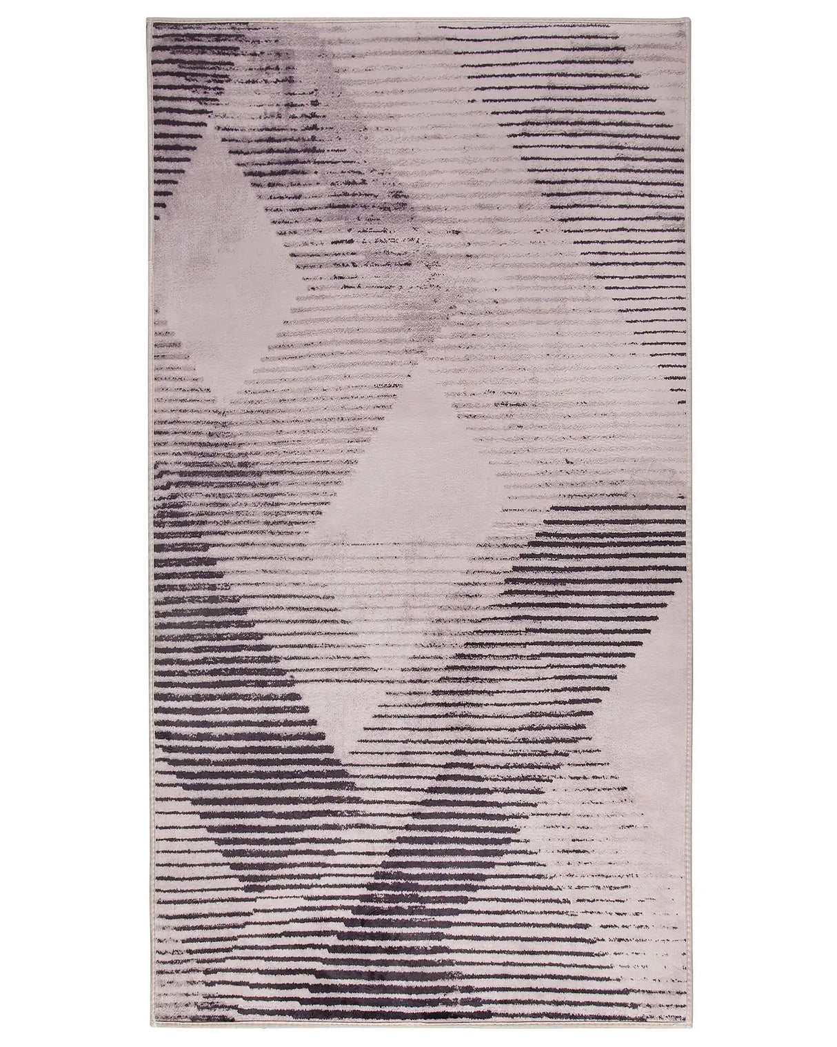 Rug Pink Polyester 80 x 150 cm Low Pile Abstract Pattern Beliani