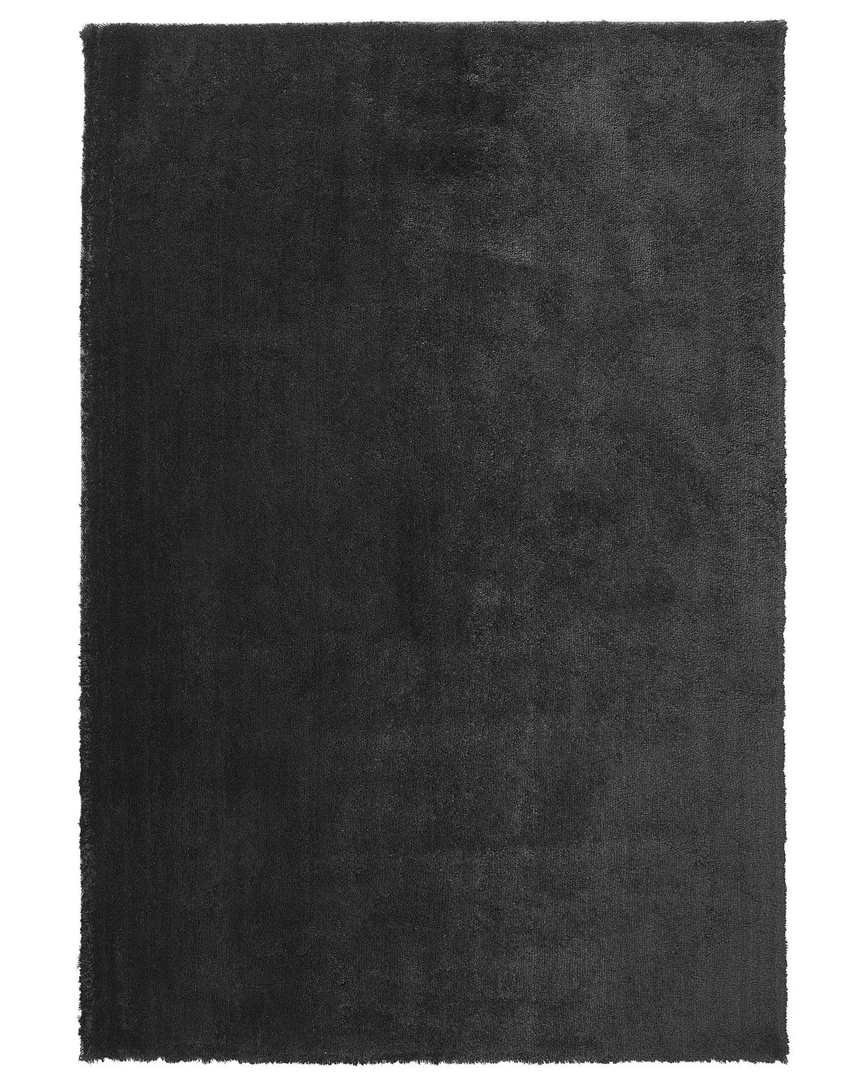 Shaggy Area Rug Black Cotton Polyester Blend 160 x 230 cm Fluffy Dense Pile Beliani