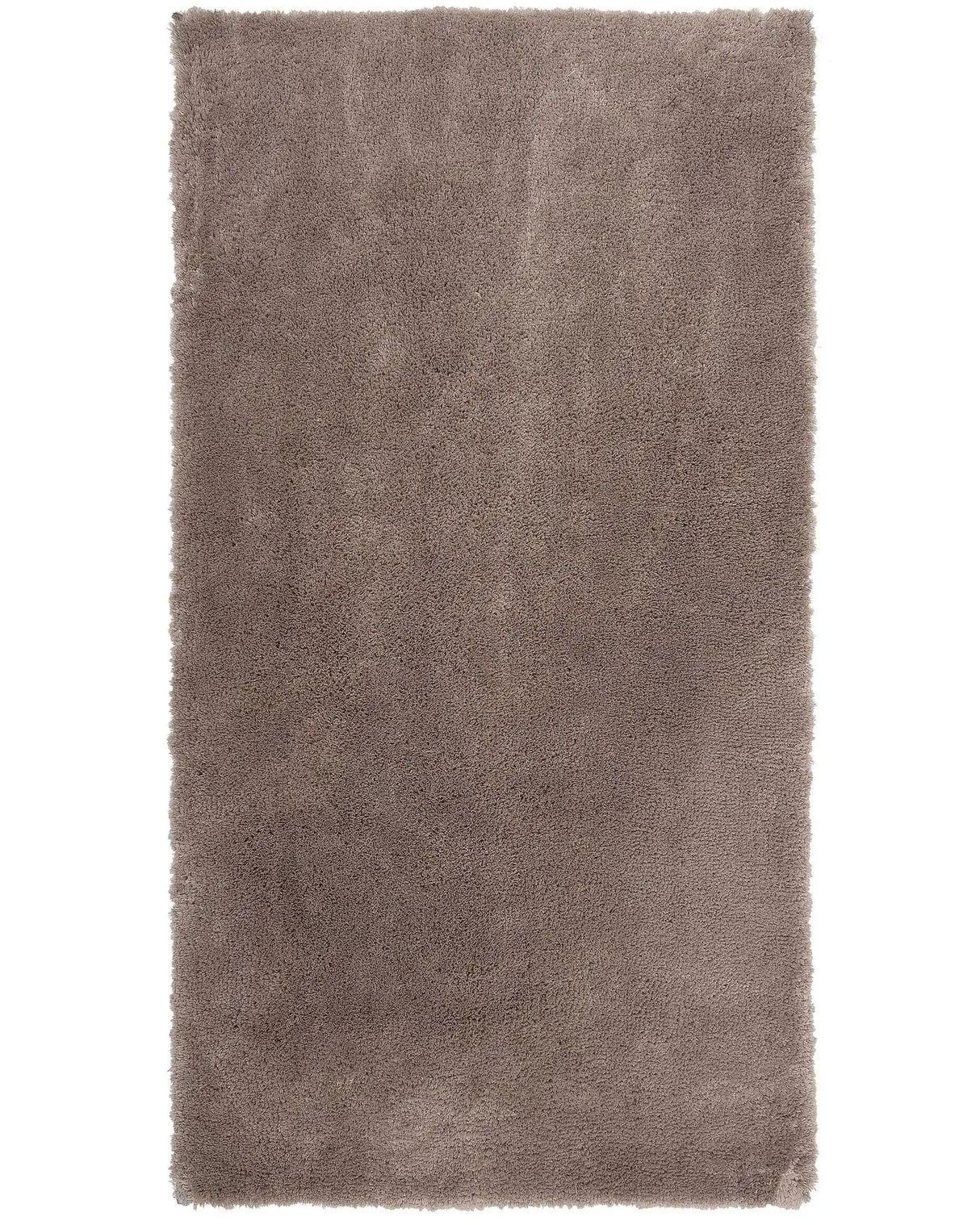 Shaggy Area Rug Light Brown Cotton Polyester Blend 80 x 150 cm Fluffy Dense Pile Beliani