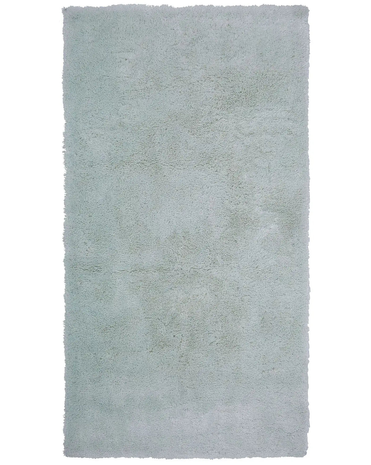 Shaggy Area Rug Green Cotton Polyester Blend 80 x 150 cm Fluffy Dense Pile Beliani