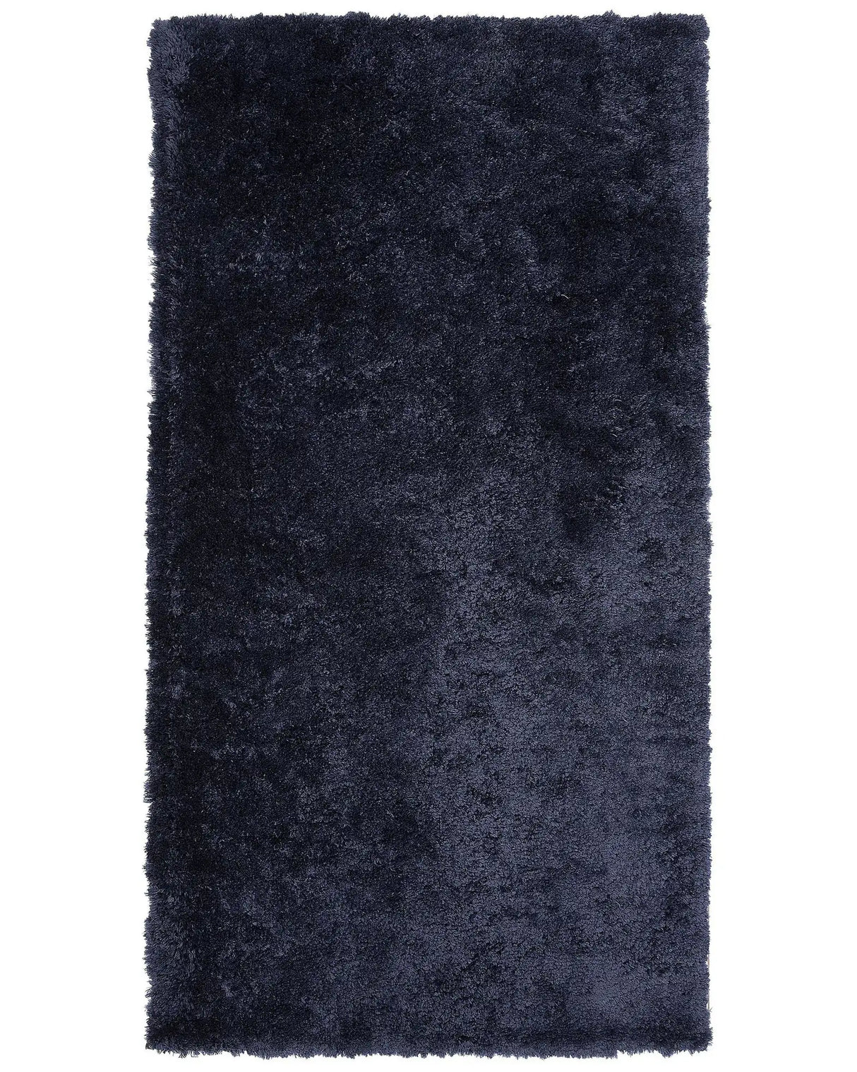 Shaggy Area Rug Blue Cotton Polyester Blend 80 x 150 cm Fluffy Dense Pile Beliani