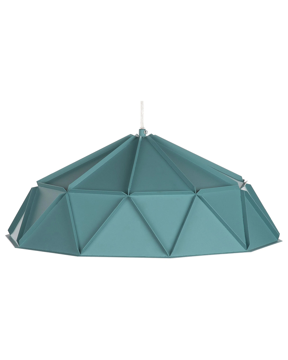 Pendant Lamp Blue Metal Geometrical Shape 1 Light Modern Beliani