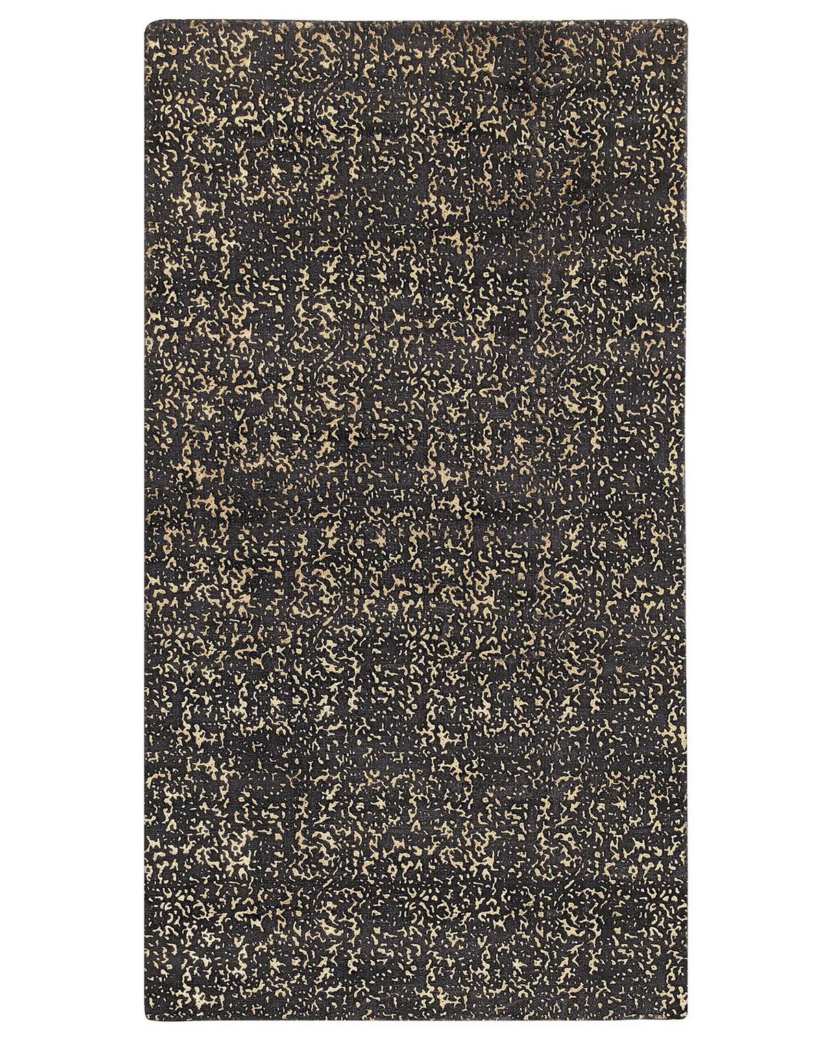 Area Rug Grey and Gold Viscose 80 x 150 cm Living Room Rug Beliani