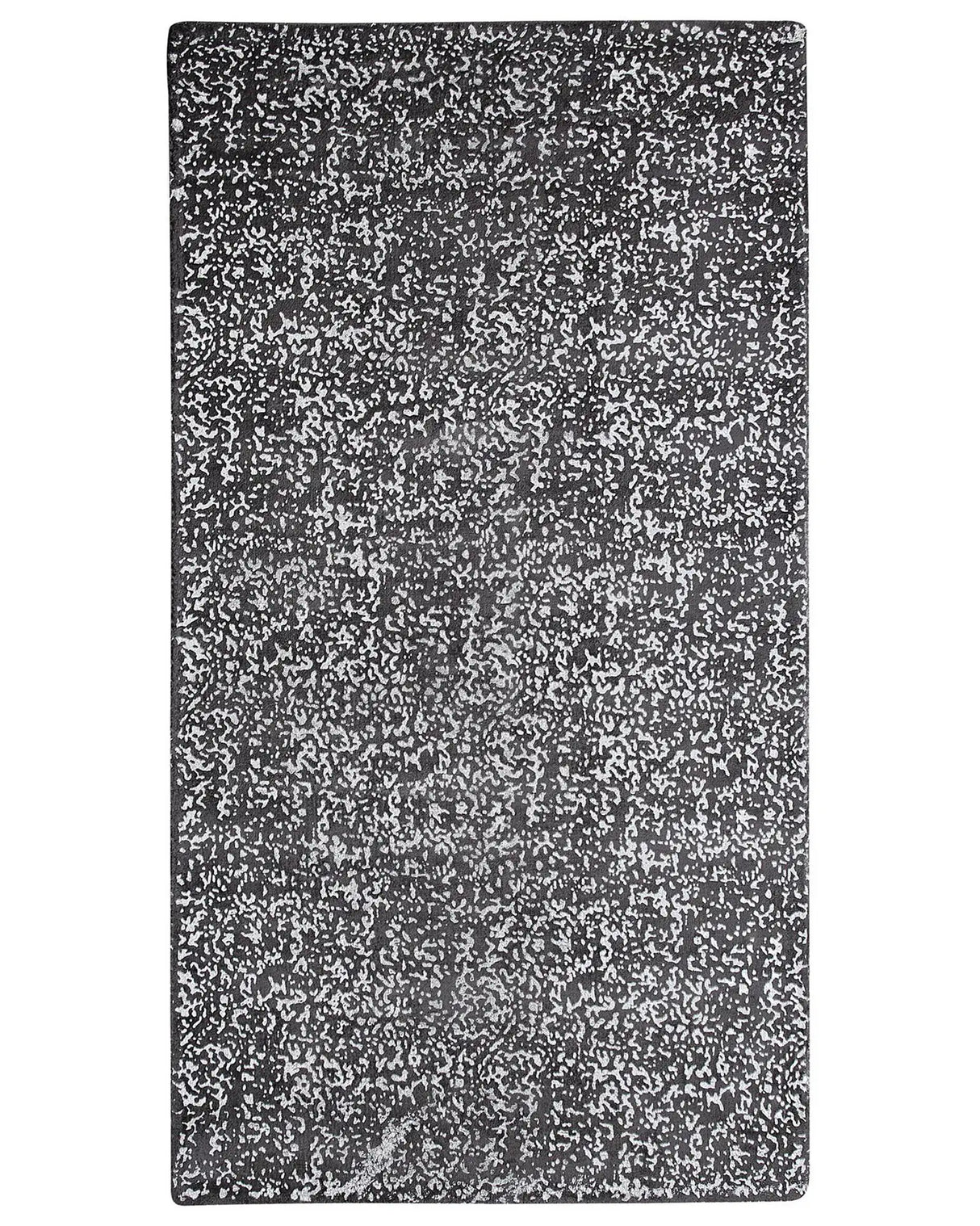 Area Rug Grey and Silver Viscose 80 x 150 cm Living Room Rug Beliani