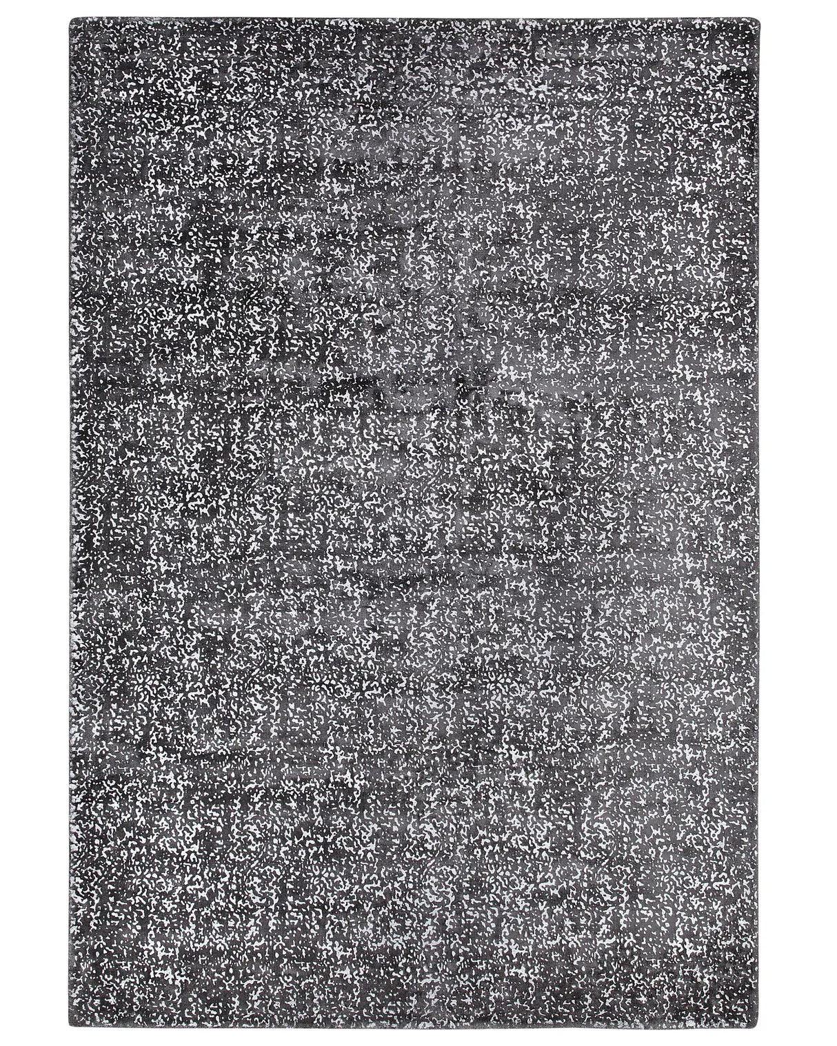 Area Rug Grey and Silver Viscose 160 x 230 cm Living Room Rug Beliani