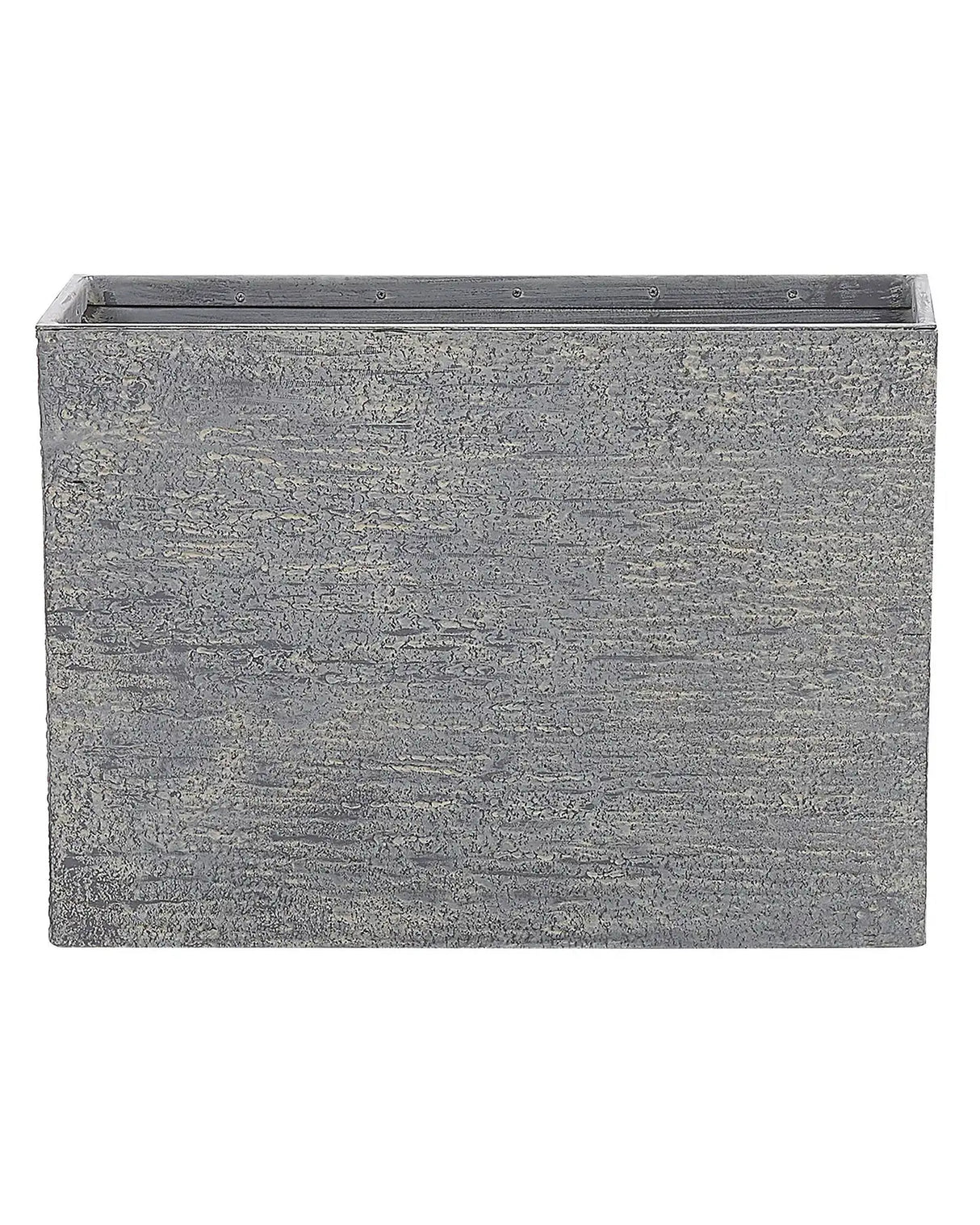 Plant Pot Grey Stone 50 x 70 x 29 cm Indoor Outdoor Rectangular Planter Beliani