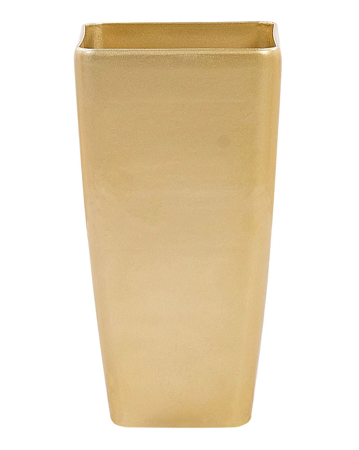 Plant Pot Planter Gold Stone Mixture Outdoor Resistances Square 30 x 57 cm All-Weather Beliani