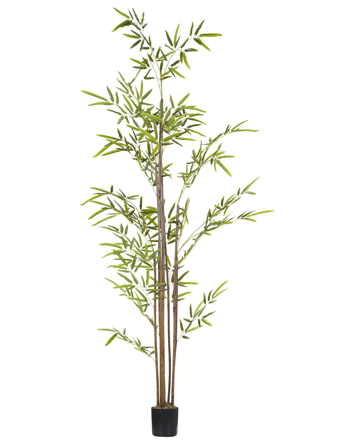 Artificial Potted Bamboo Plant Green and Black Synthetic Material 160 cm Decorative Indoor Accessory Beliani