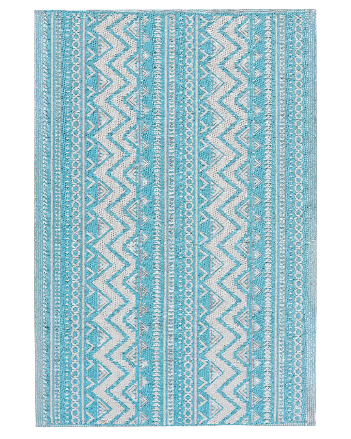 Outdoor Rug Mat Turquoise Synthetic 120 x 180 cm Eco Friendly Scandinavian Modern Minimalist Beliani