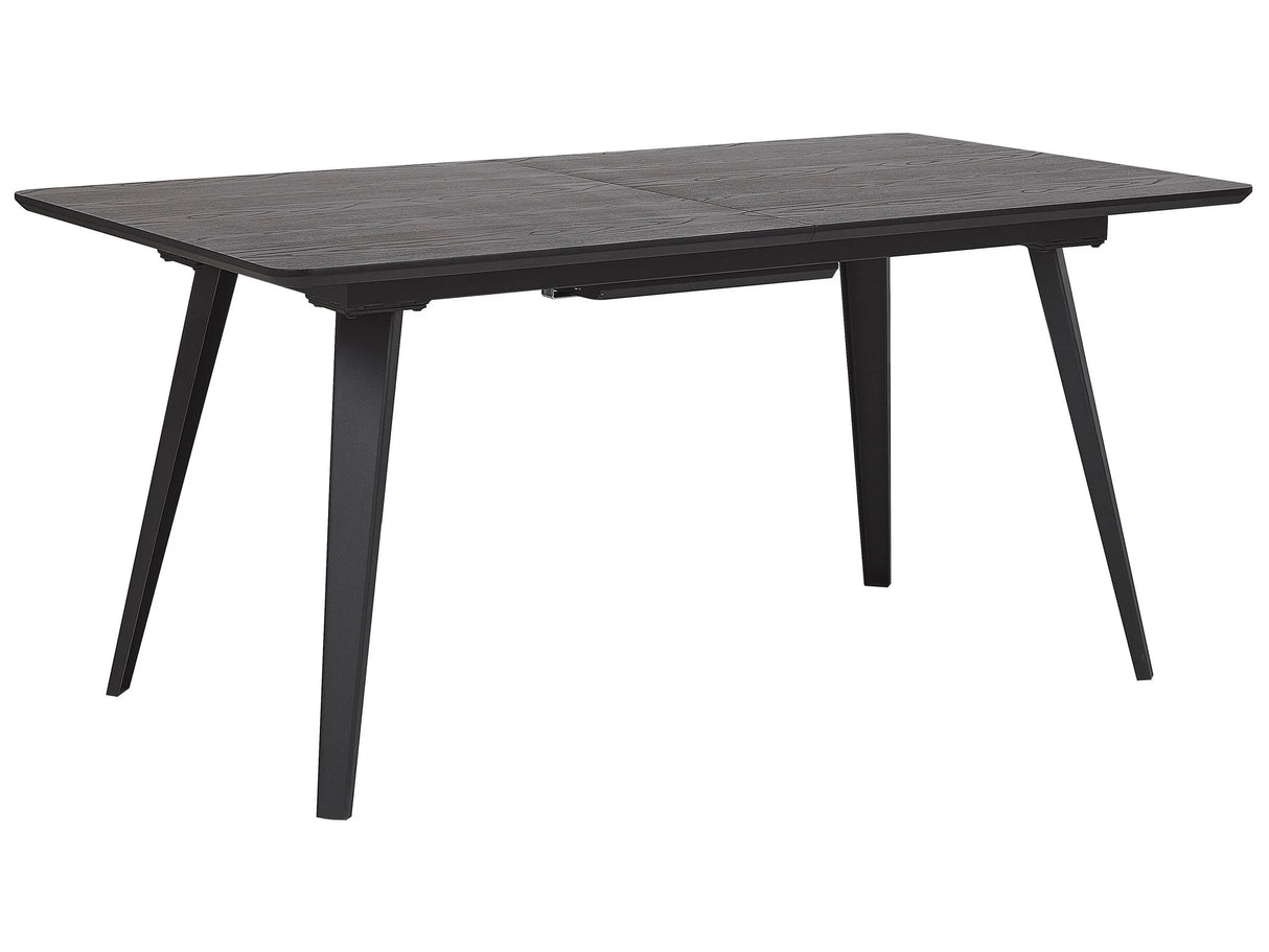 Extending Dining Table Black 160/200 x 90 cm Modern Design Beliani