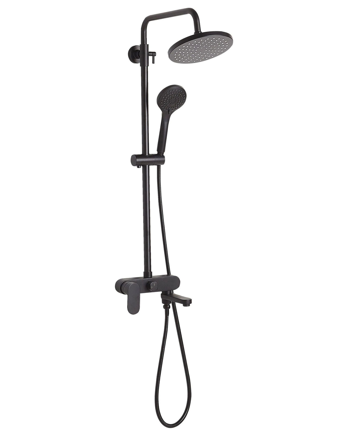 Mixer Shower Set Black Brass with Rain Function Matt Finish Glamour Modern Beliani