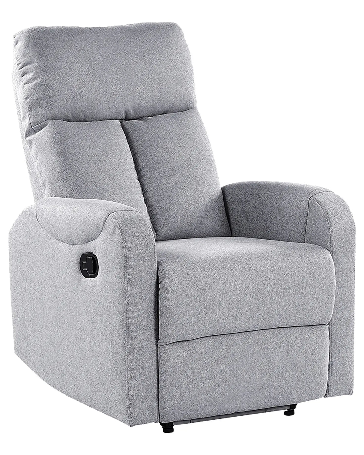 Recliner Chair Grey Fabric Upholstery Polyester USB Port Modern Design Living Room Armchair Beliani