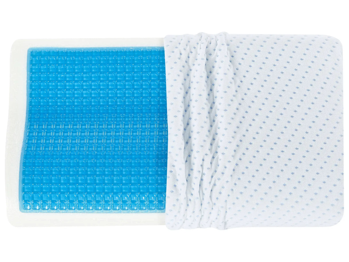 Memory Foam Pillow White Soft Cooling Fabric Neck Support Orthopaedic Soft Anti-allergic Beliani