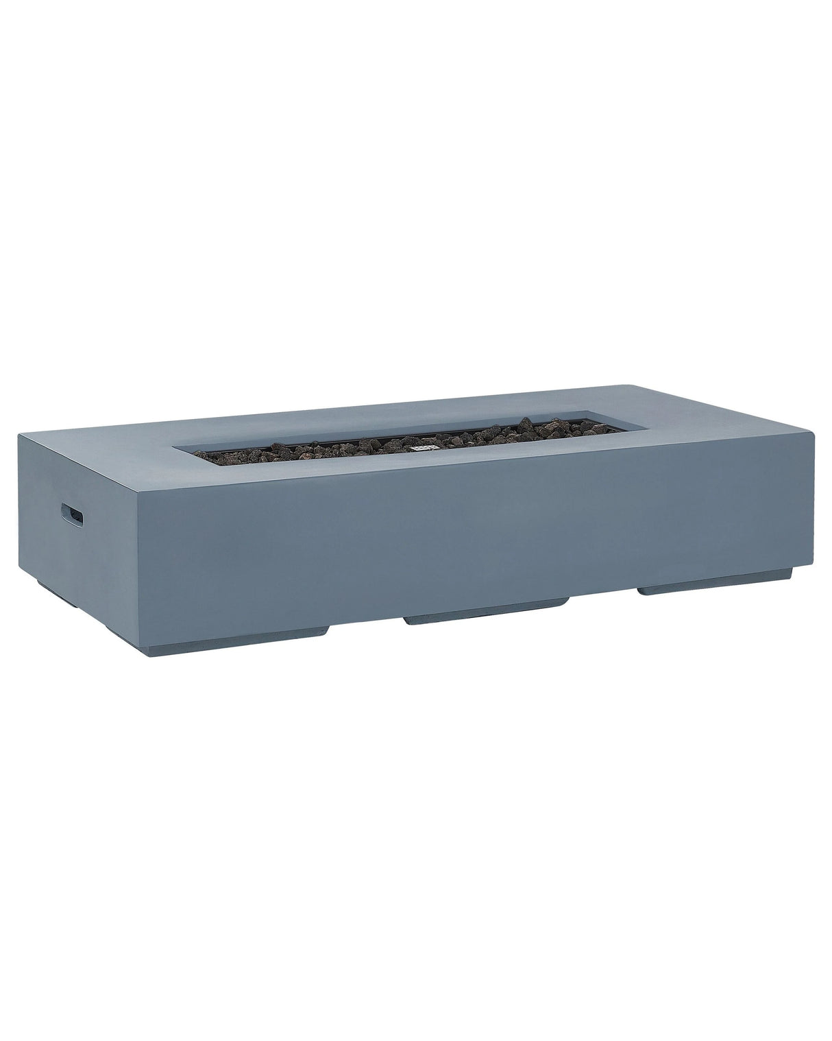 Fire Pit Grey 143 x 71 cm Propane Patio Heater Rectangular Beliani