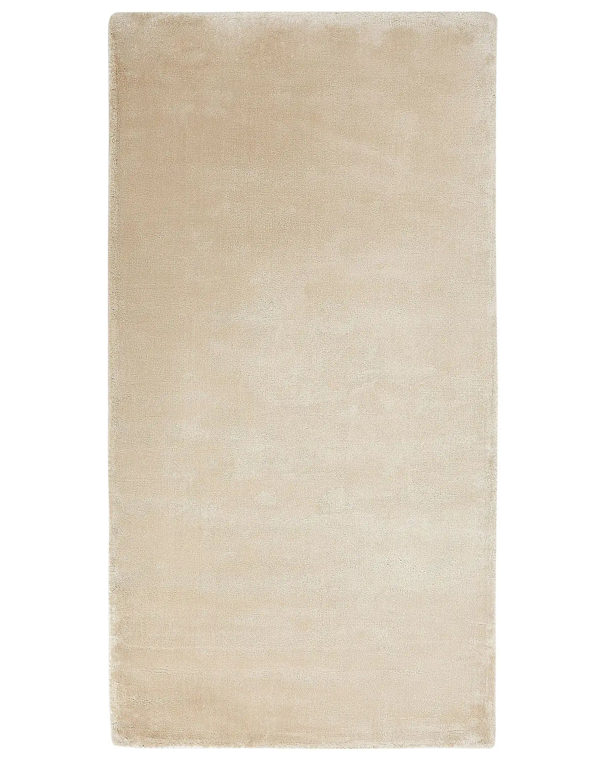 Rug Beige Viscose 80 x 150 cm Hand Tufted Low Pile Modern Beliani