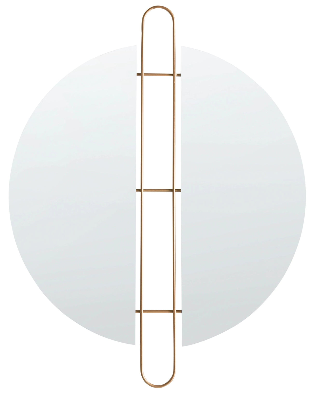 Wall Mirror Gold Metal Iron 52 cm Round Frame Wall Mounted Home Dcor Accessory Glamour Minimalist Beliani