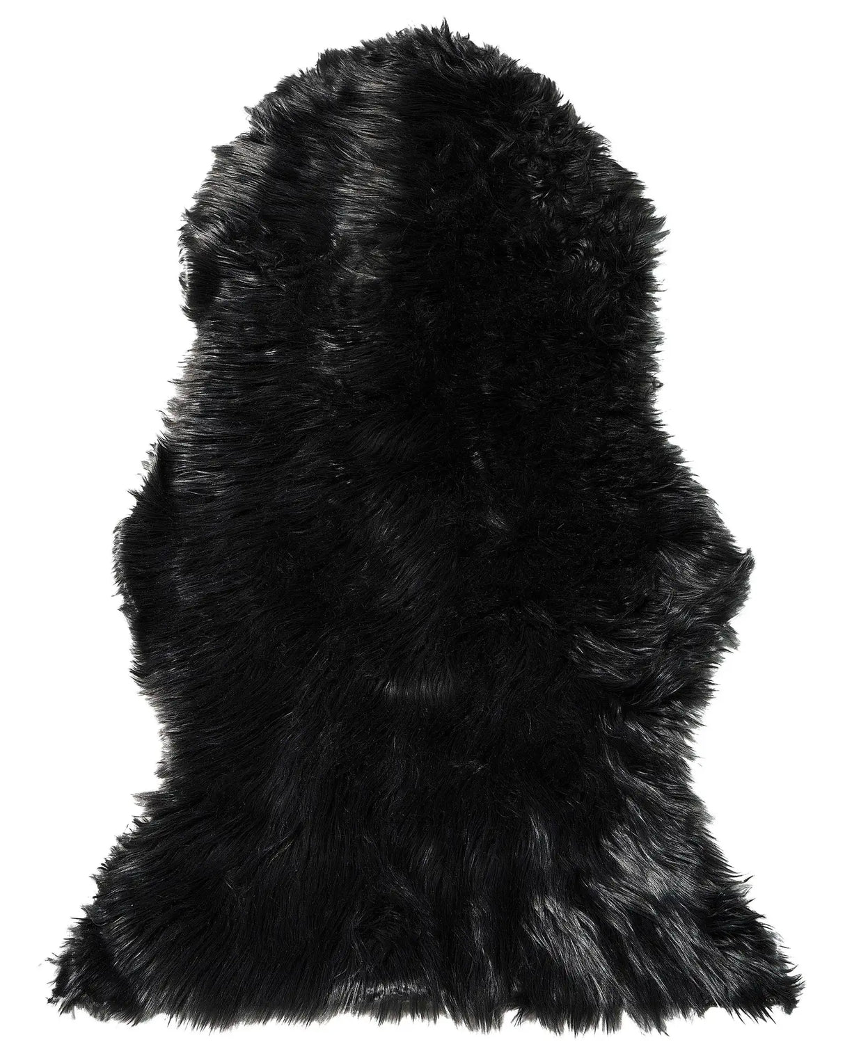 Faux Sheepskin Rug Black 63 x 95 cm High Pile Rustic Beliani