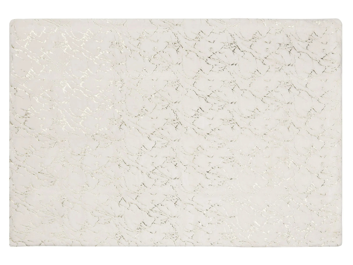 Blanket Off-White Polyester 130 x 180 cm Bedspread Throw Golden Marble Pattern Living Room Bedroom Beliani