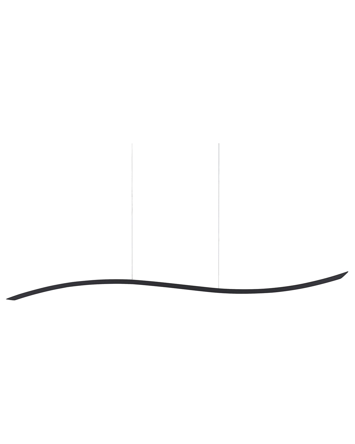 Pendant Lamp Black Iron Integrated LED Light Novelty Wavy Hanging Modern Lighting Beliani