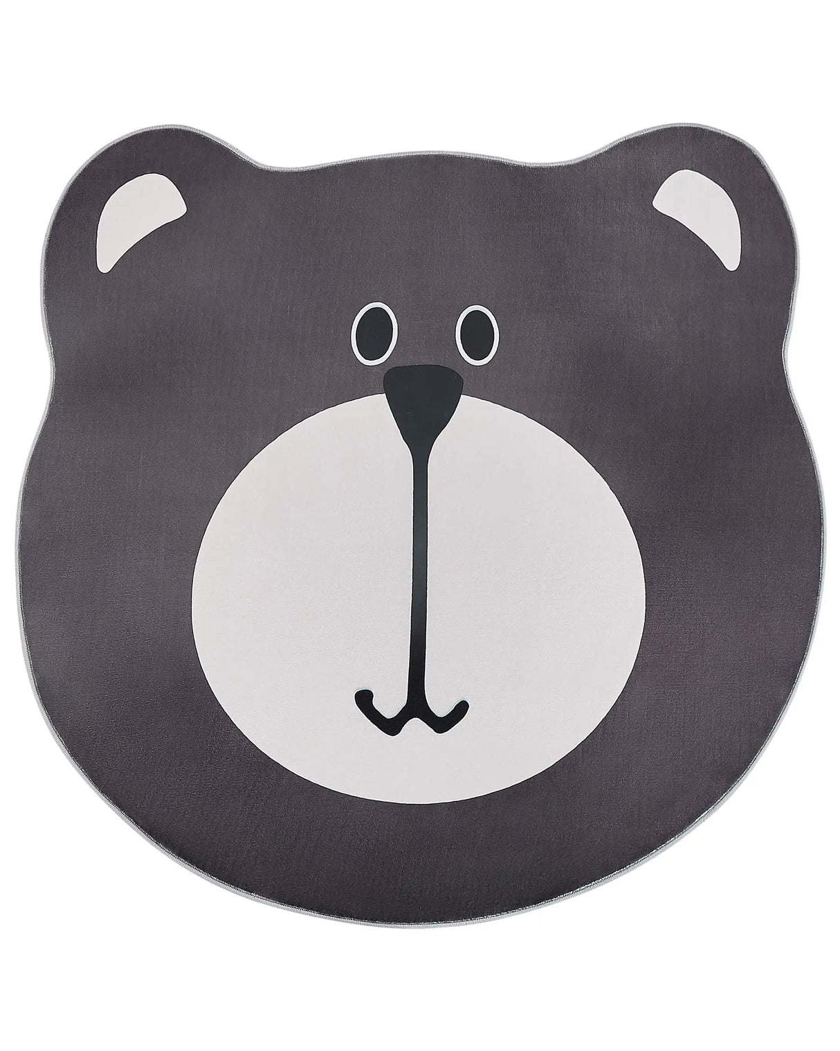 Area Rug Brown 120 cm Bear Shape Low Pile for Children Playroom Beliani