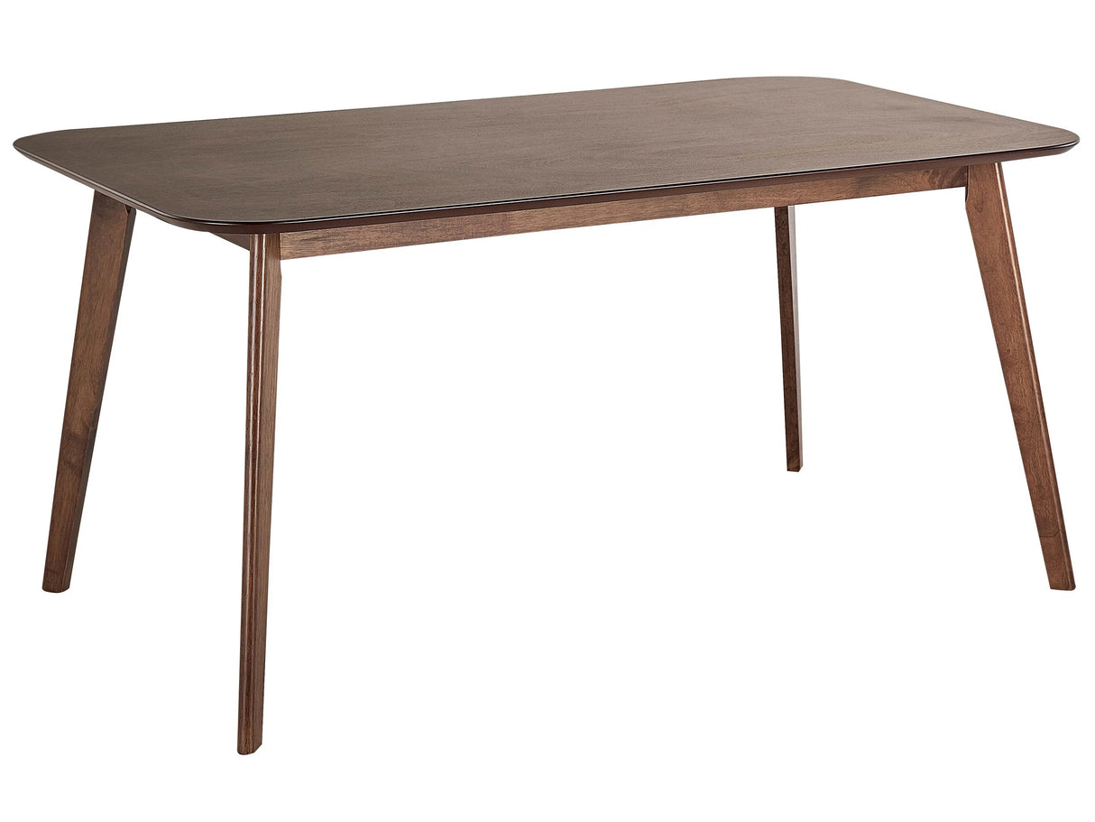 Dining Table Dark Mahogany MDF Veneer 150 x 90 cm Rectangular Traditional Retro Style Beliani