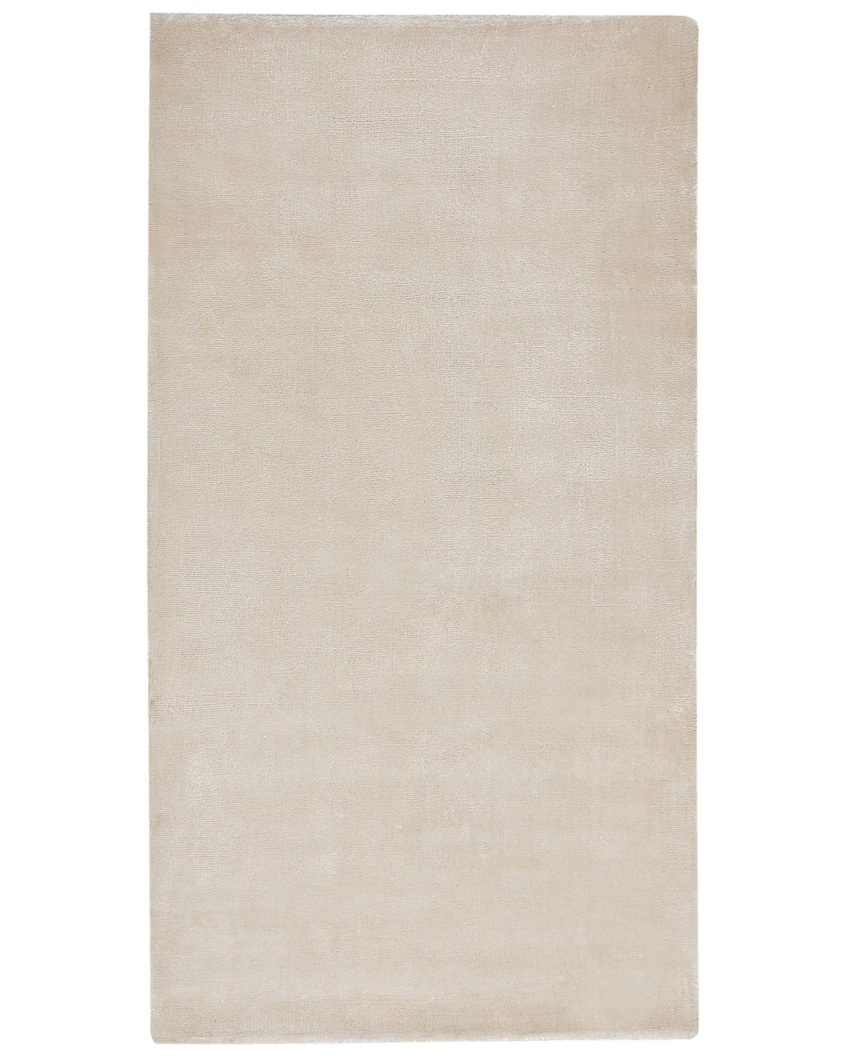 Area Rug Light Beige Viscose 80 x 150 cm Tufted Low Pile Modern Beliani