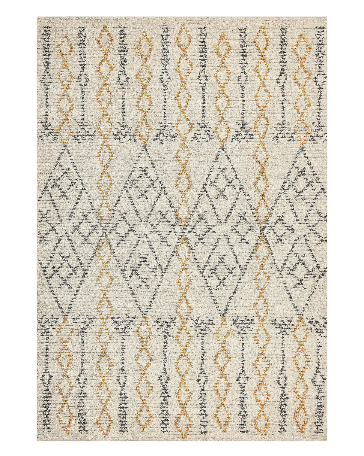 Rug Beige Cotton 140 x 200 cm Geometric Pattern Hand Tufted Flatweave Living Room Bedroom Beliani