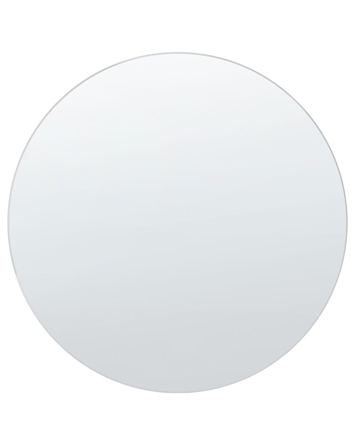 Wall Mirror Silver Glass 50 Round Decorative Wall Mounted Accent Piece Beliani