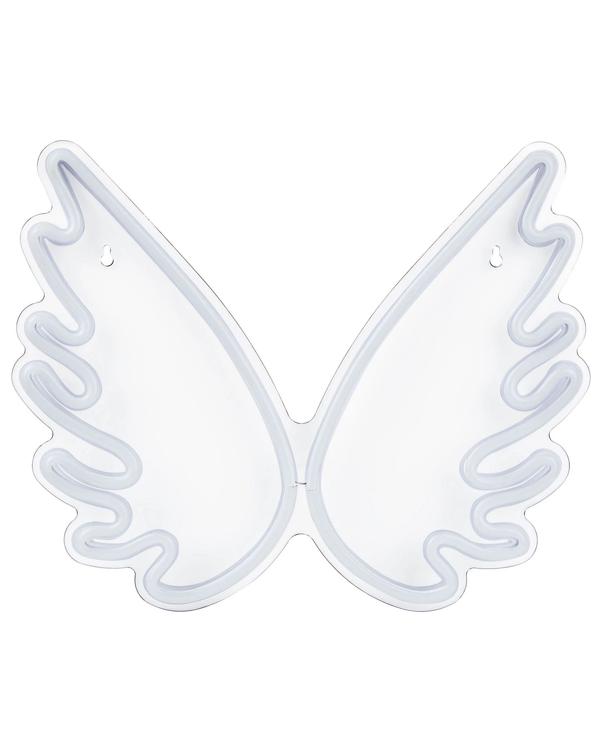 Wall LED Neon Light Angel Wings White PVC Wall Mount Lights Decorative Light Beliani
