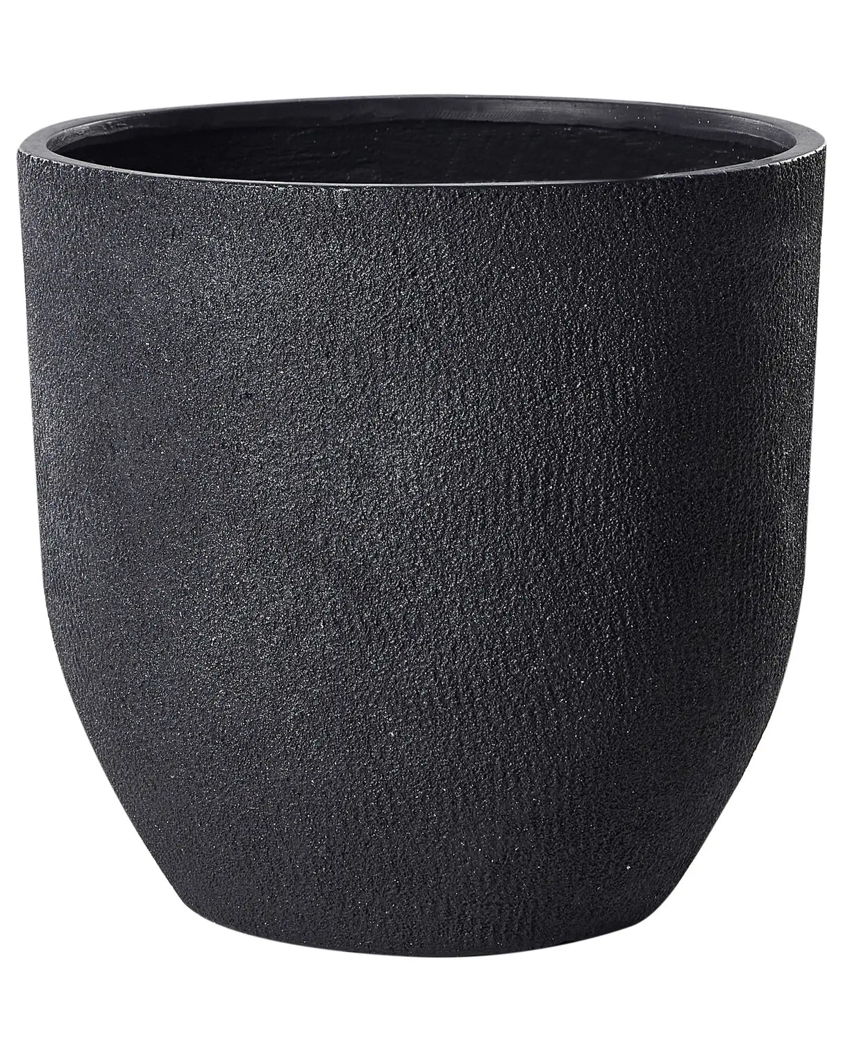 Plant Pot Dark Grey Fibre Clay Round 55x55x53 cm Weather Resistant Beliani