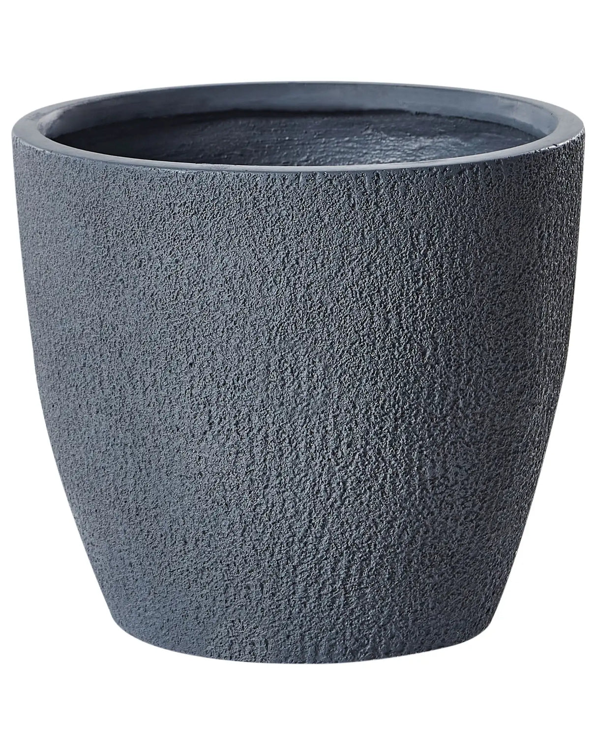 Plant Pot Grey Fibre Clay Round 46x46x46 cm Weather Resistant Beliani