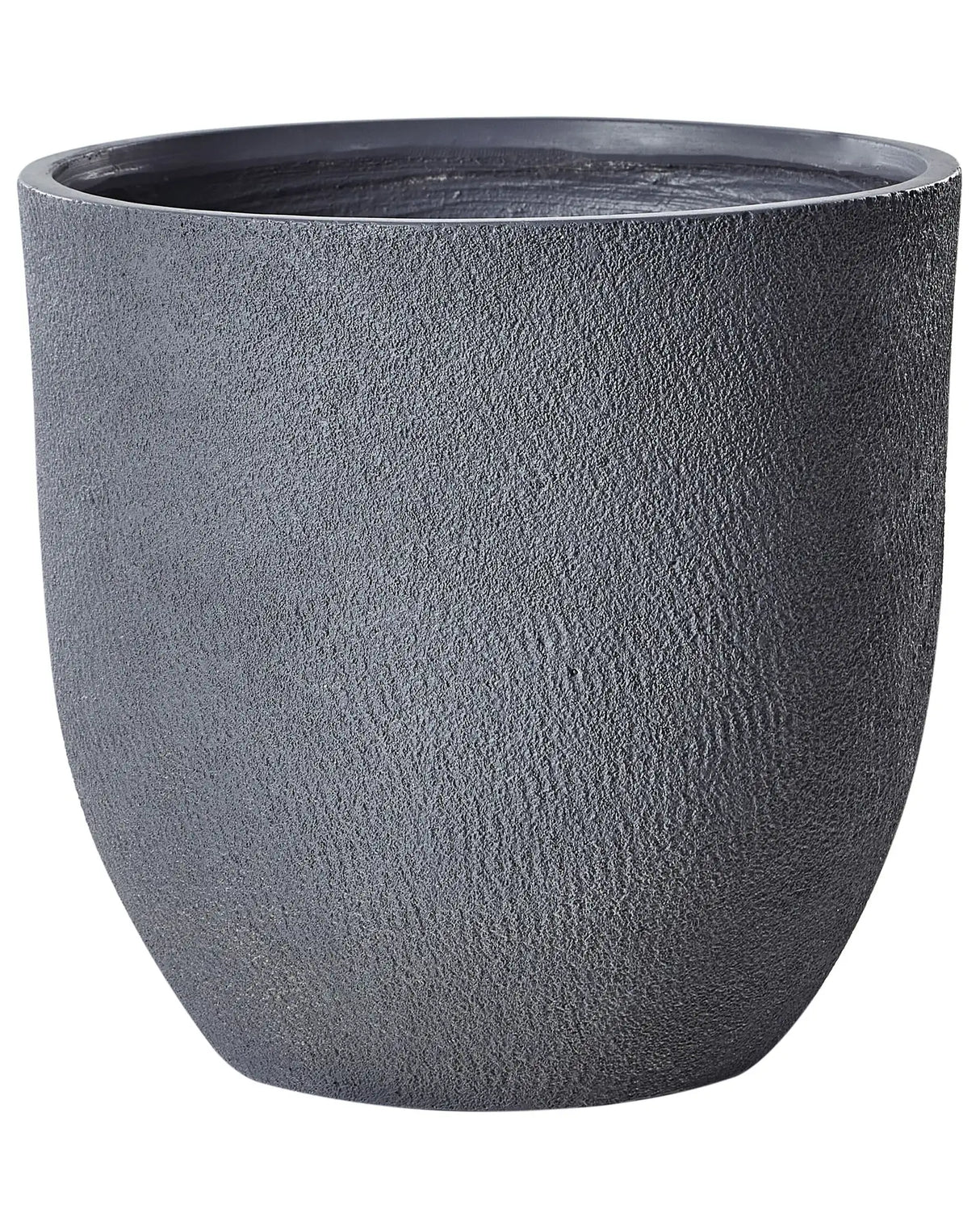 Plant Pot Grey Fibre Clay Round 55x55x53 cm Weather Resistant Beliani