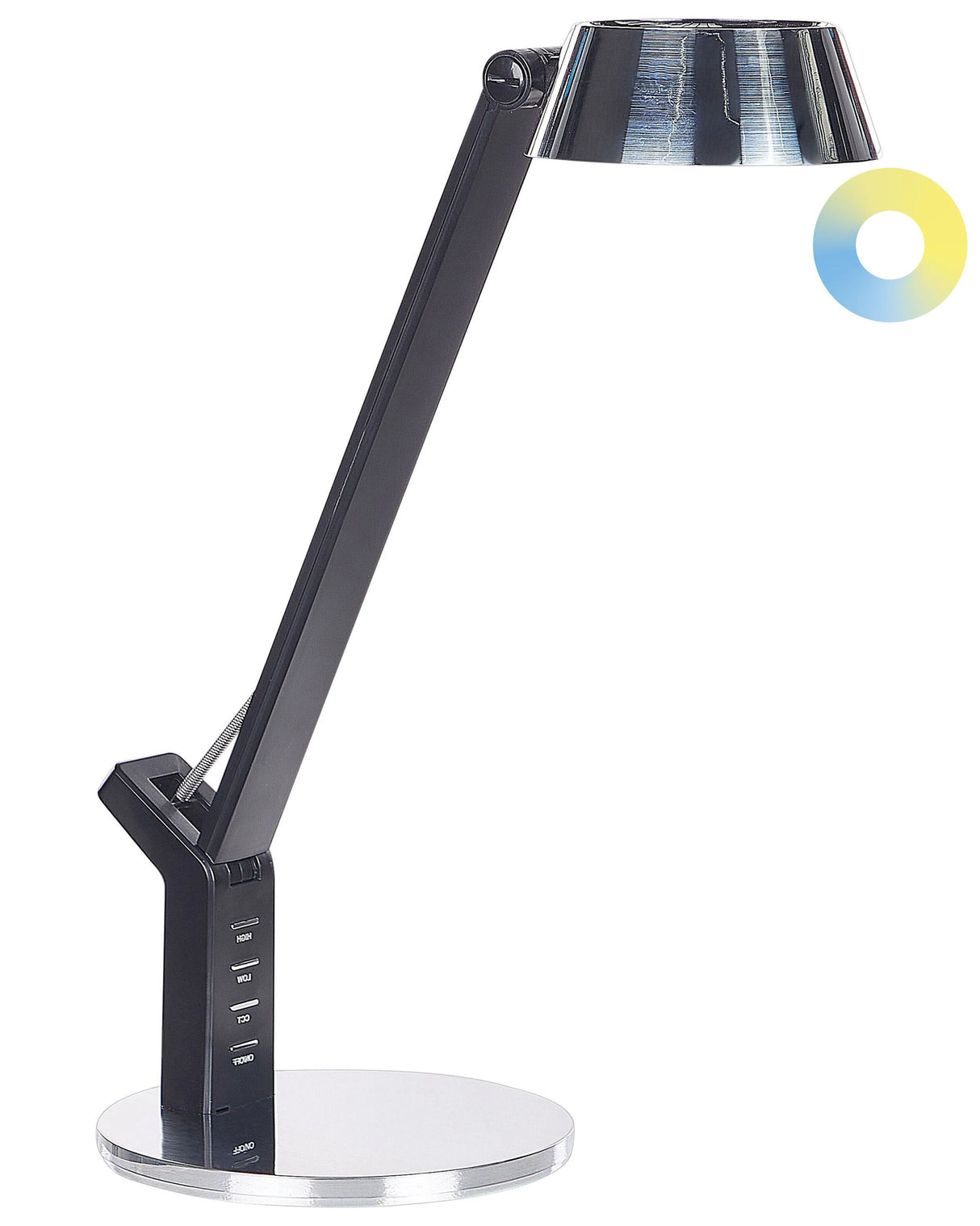 LED Desk Lamp White Metal Table Lighting Reading Computer Lamp Adjustable Arm Dimmer Colour Temperature USB Port Beliani