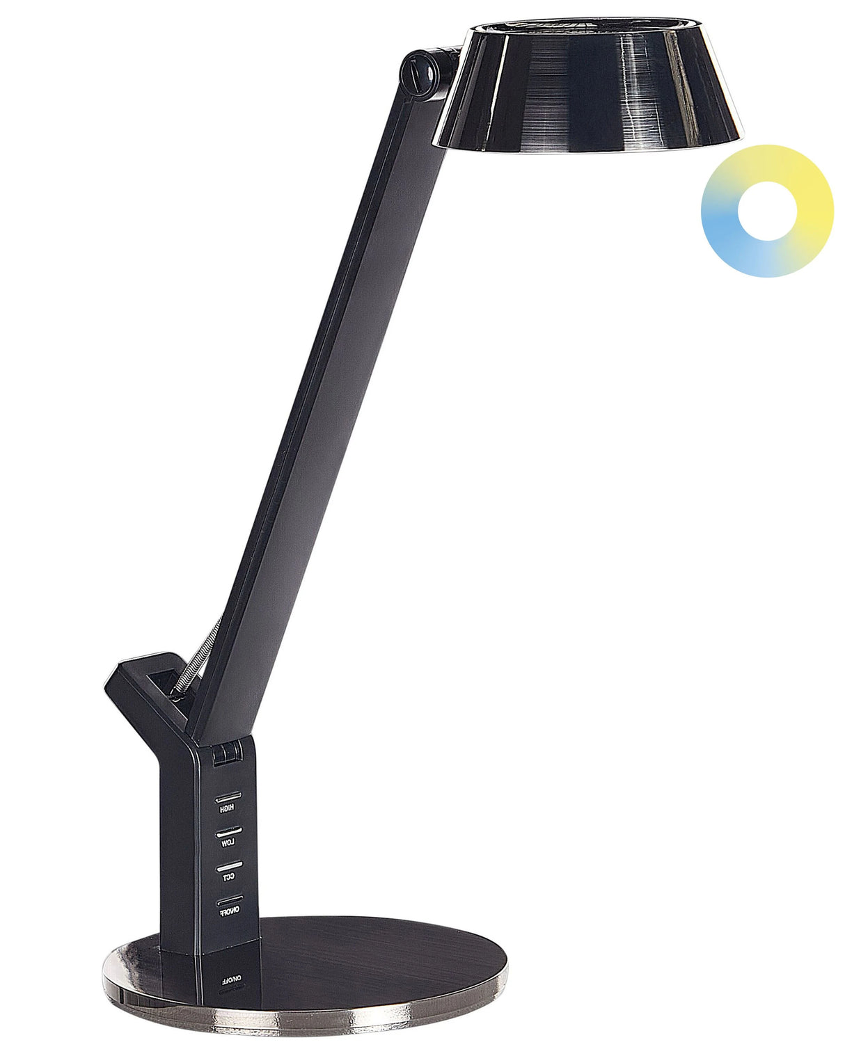 LED Desk Lamp Brass Metal Table Lighting Reading Computer Lamp Adjustable Arm Dimmer Colour Temperature USB Port Beliani