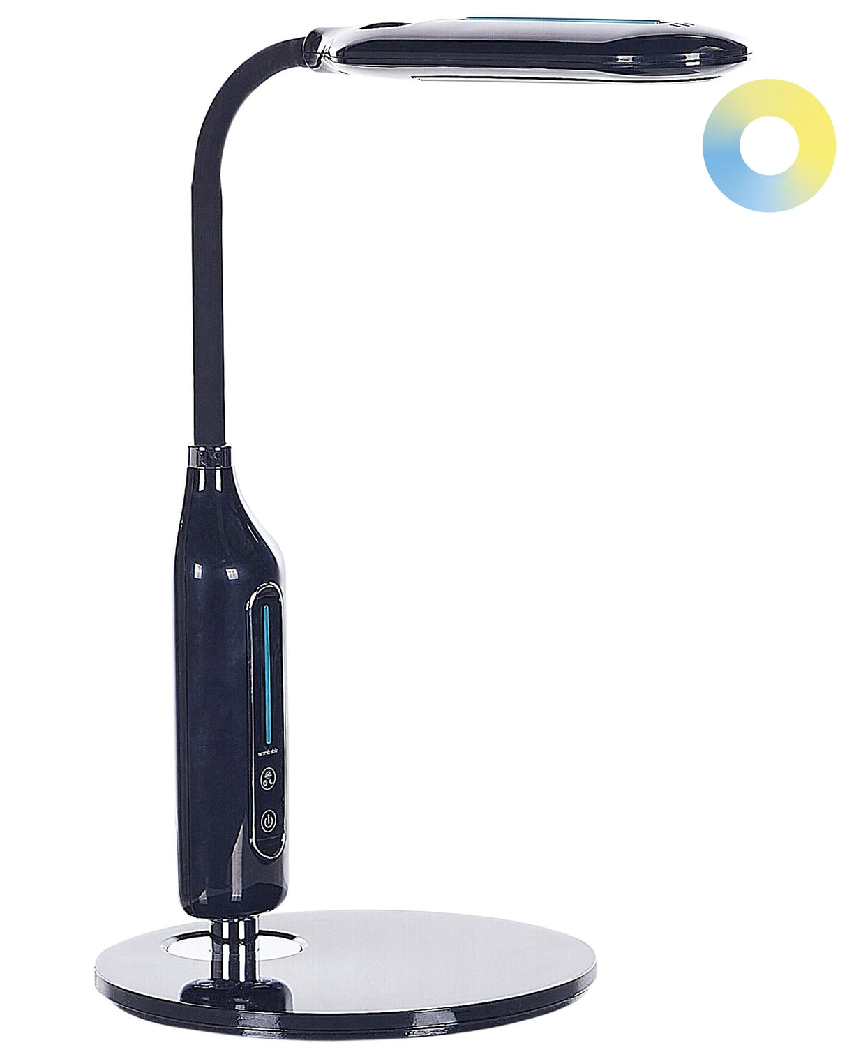 Candeeiro de mesa LED preto iluminao de escritrio candeeiro de leitura dimmer brao ajustvel Beliani