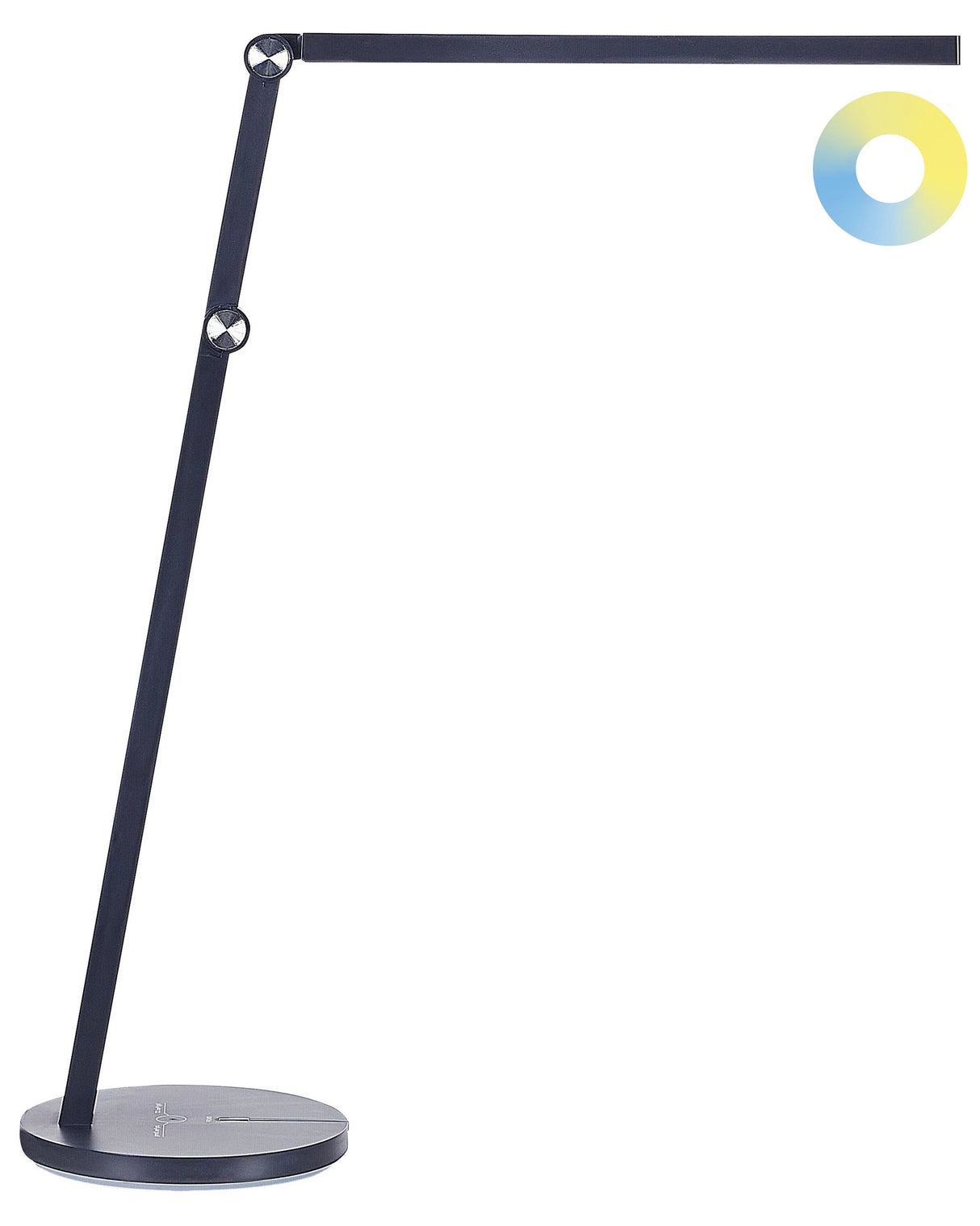 Desk LED Lamp Black with Base Stepless Dimming Touch Switch Light Office Study Modern Beliani