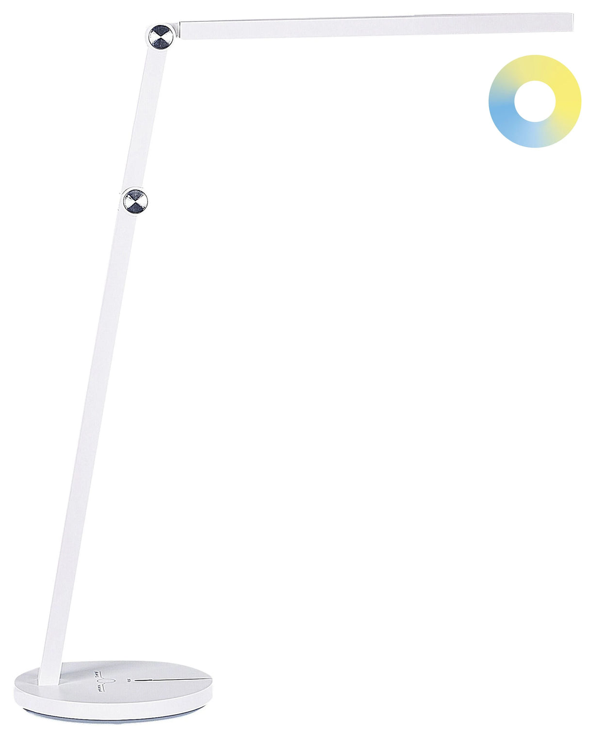 Desk LED Lamp White with Base Stepless Dimming Touch Switch Light Office Study Modern Beliani