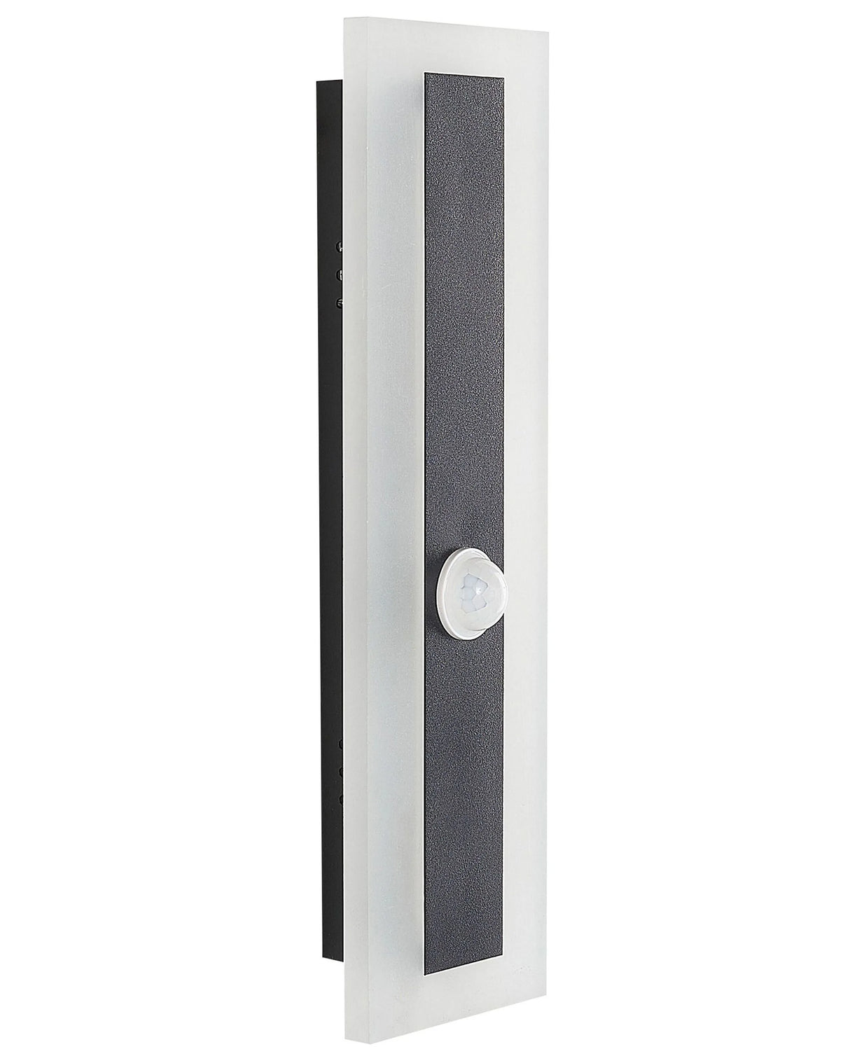 Outdoor LED Wall Light Lamp Black 30 cm Steel Acrylic with Motion Sensor Modern Design Beliani