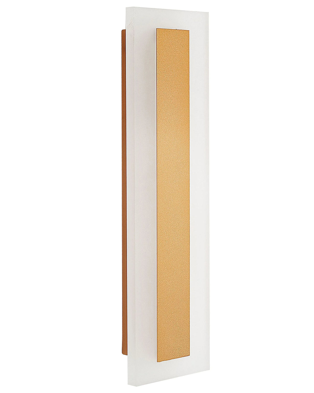 Outdoor LED Wall Light Lamp Gold 30 cm Steel Acrylic Modern Design Beliani