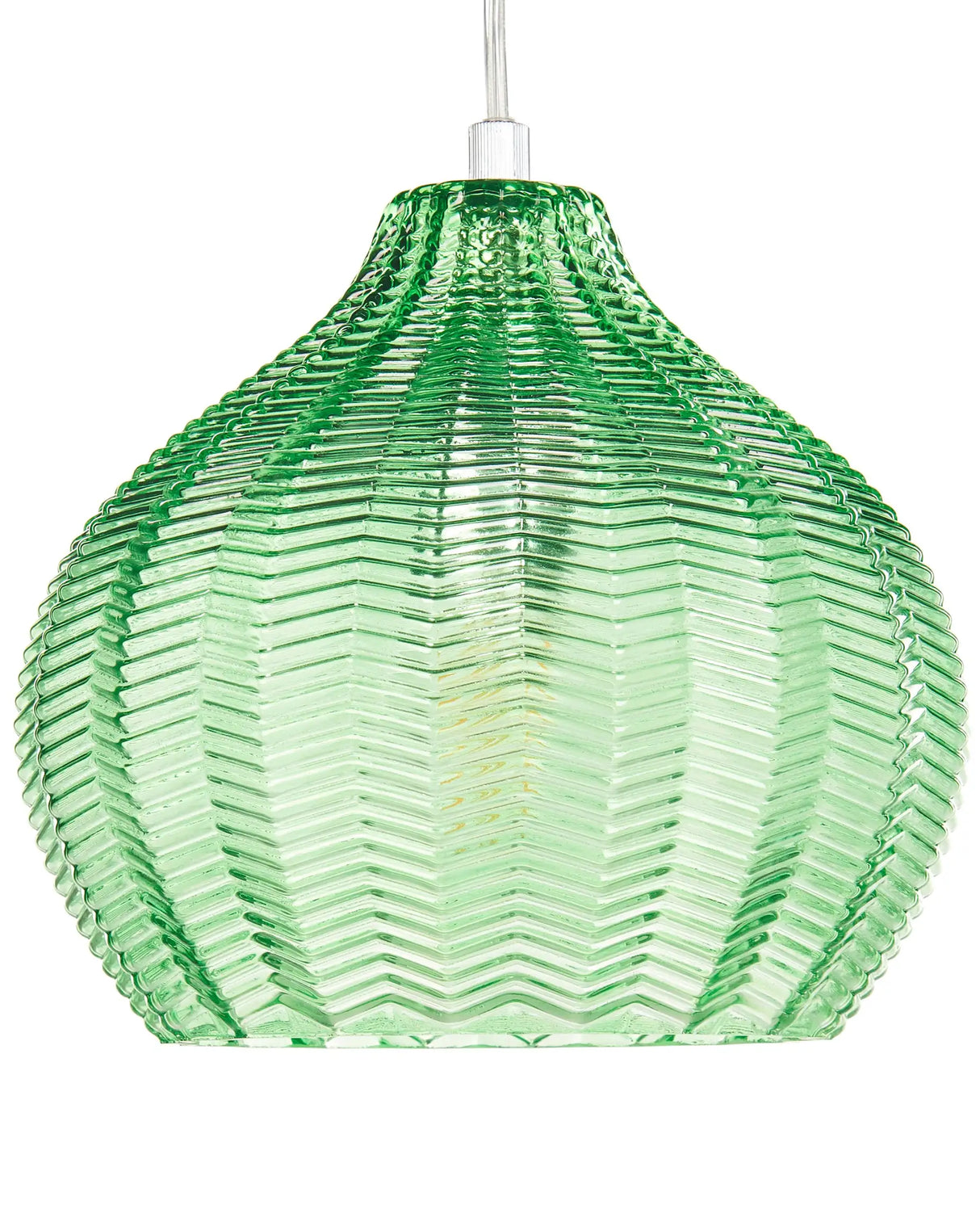 Pendant Lamp Green Glass Shade Retro Lighting Hanging Light Beliani