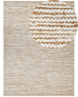 Modern Area Rug Beige and White 300 x 400 cm Rectangular Handwoven Reversible Low Pile Modern Living Room Bedroom Beliani