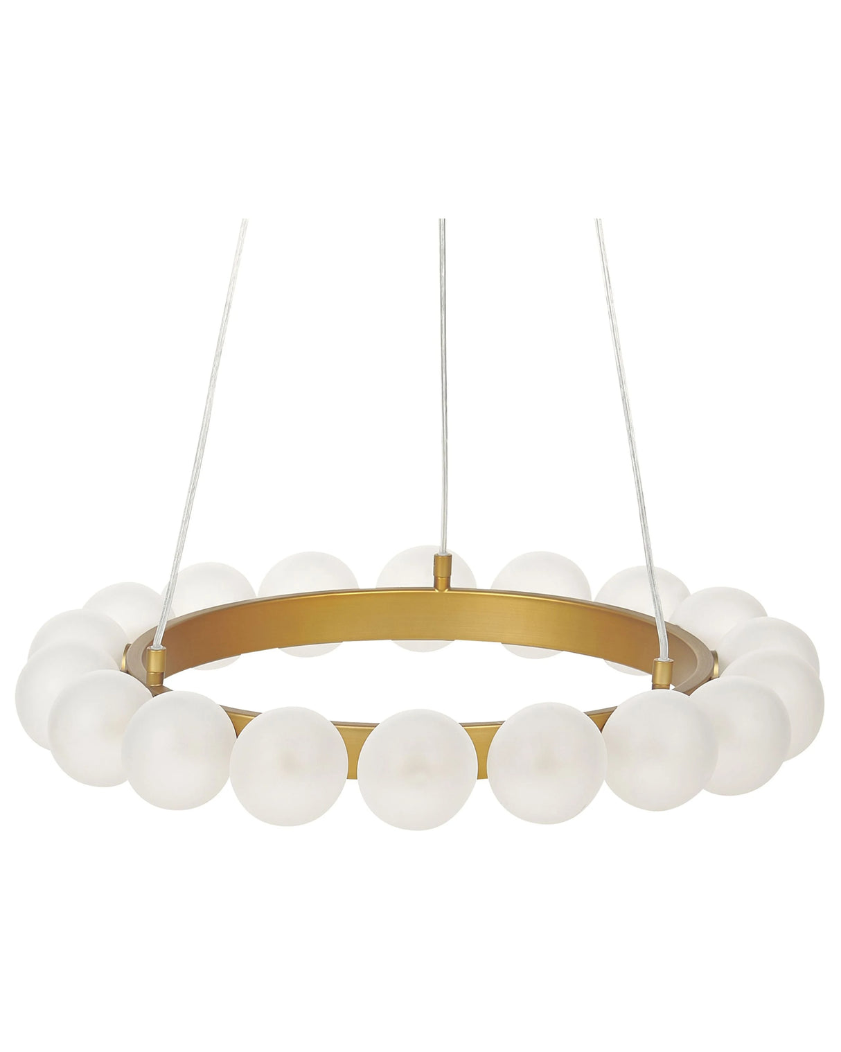 Pendant Lamp Gold Metal Iron Hanging Light Glass Shade Round Shape Modern Glamour Lighting Living Room Dining Room Bedroom Beliani