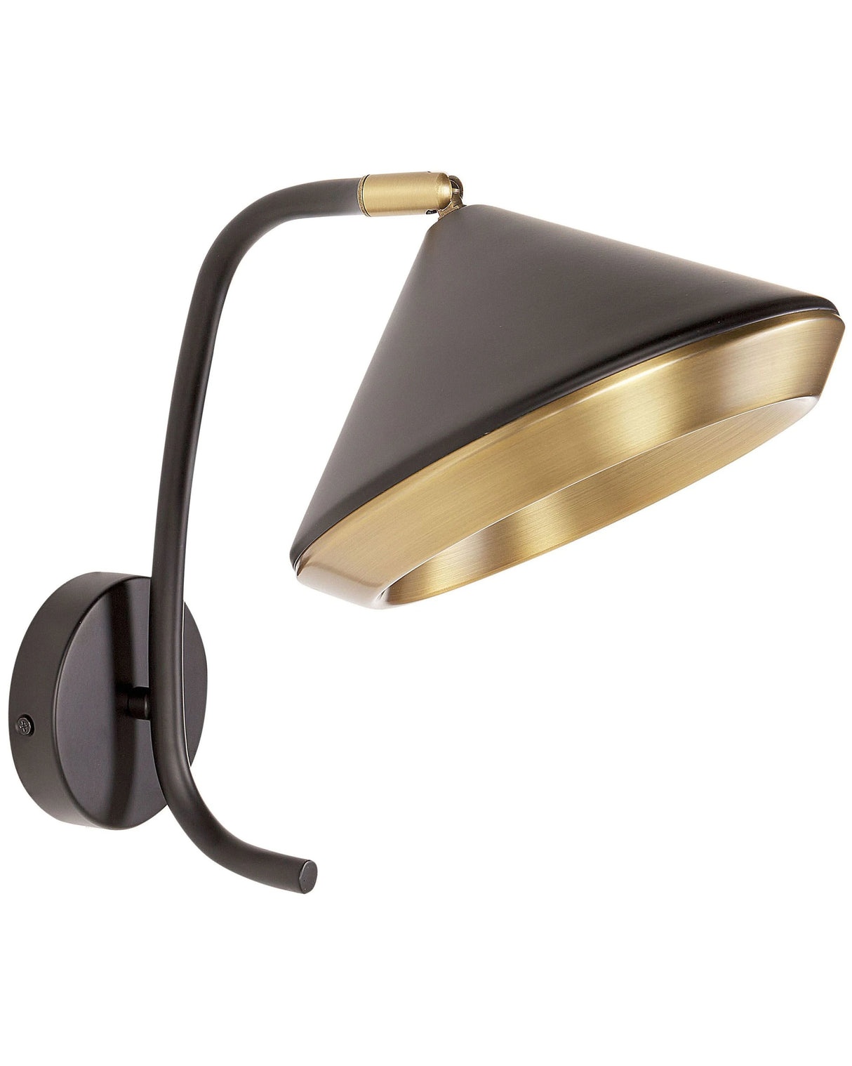 Wall Lamp Black Copper Metal 20 x 30 x 28 cm Spotlight Cone Shade Indoor Modern Industrial Living Room Bedroom Beliani